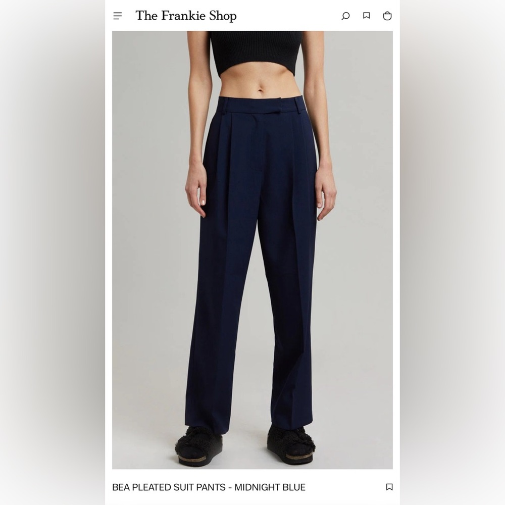 The Frankie Shop Bea Pleated Suit Pants